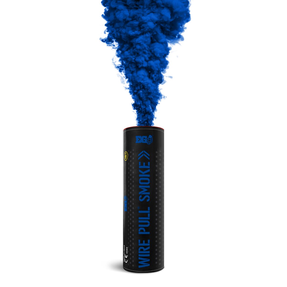 Blue WP40 smoke grenade for photography