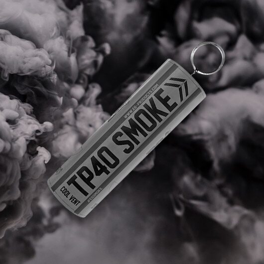 Black TP40 Top Pull Smoke Grenade - 60 Second Colored Smoke Bomb