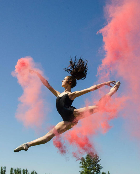 Collage of smoke bomb uses: photography, events, airsoft, and celebrations
