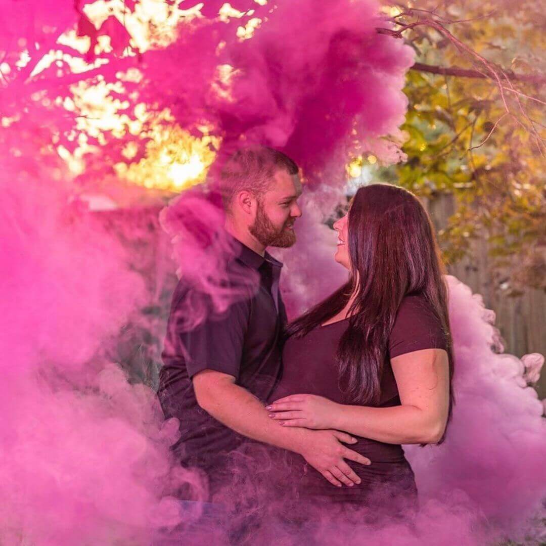 Smoke Bomb Gender reveal