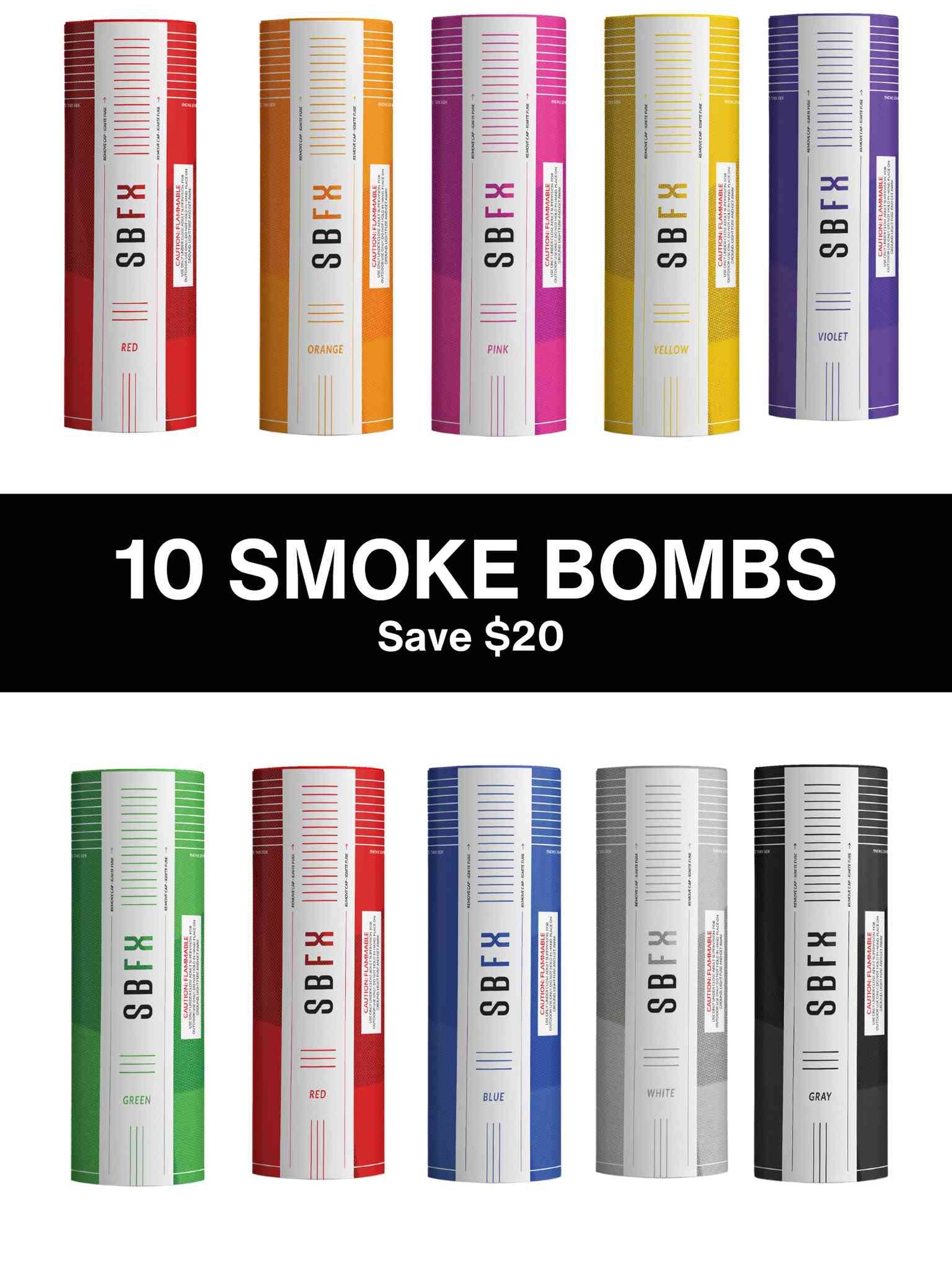 10 Smoke Bomb Bundle (Save $21)
