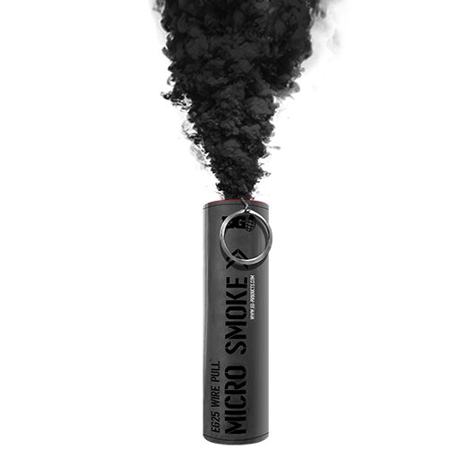 Black EG25 Smoke Bomb - Colored Smoke Grenade for Photography