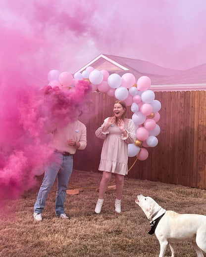 Pink Gender Reveal Smoke Bomb – It's a Girl WP40 90-Second Color Smoke