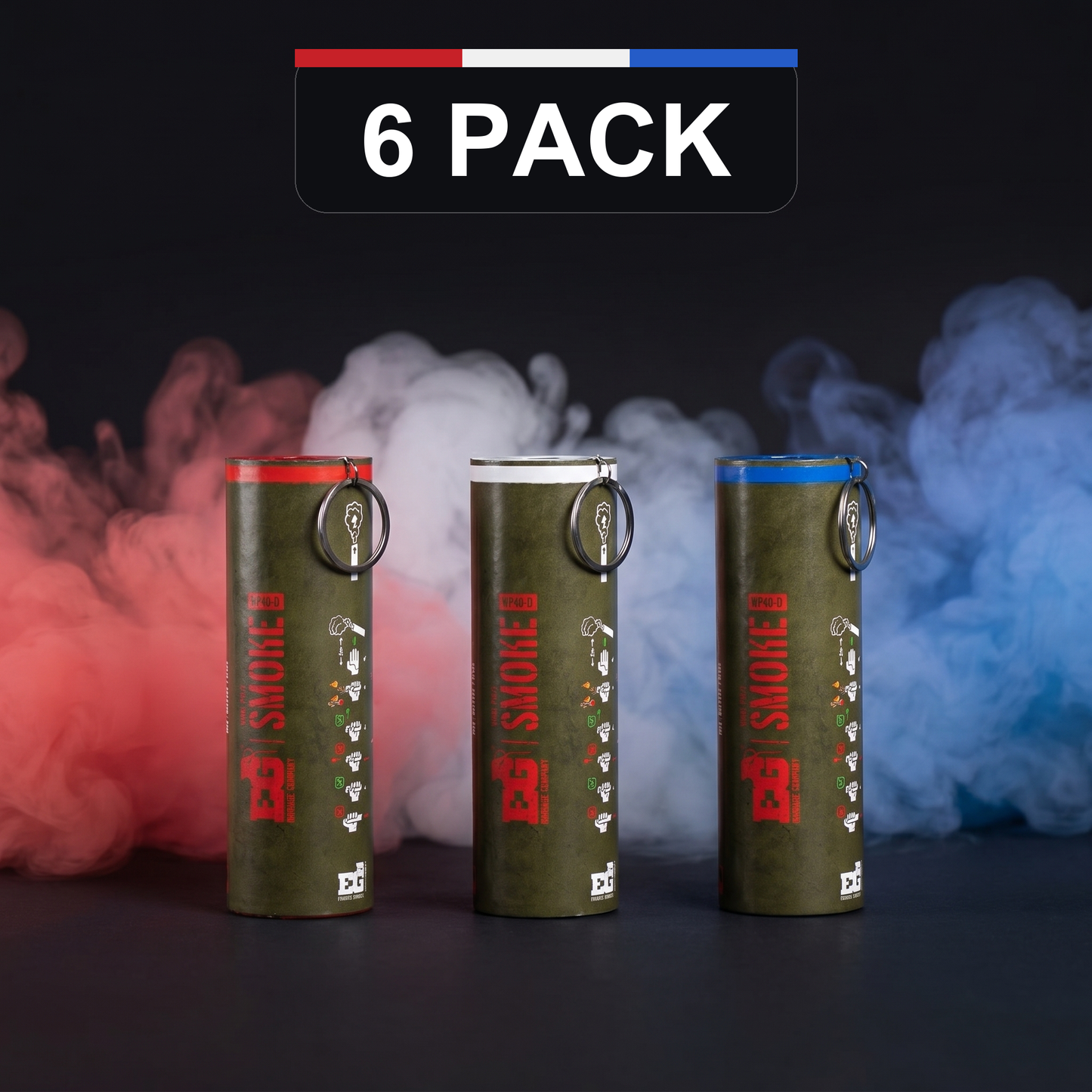 Shutter Bombs — WP40D 6pack — 1 of each color hero + count badge