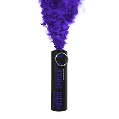Purple EG25 smoke grenade emitting dense purple smoke