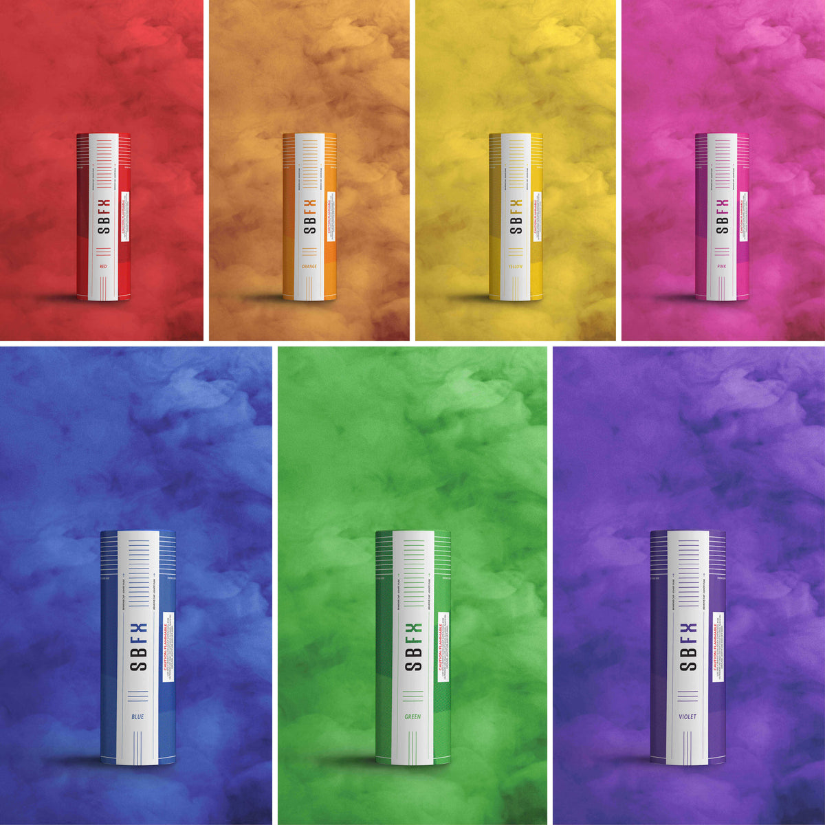 Shutter Bomb Rainbow Pack Colored Smoke Bombs for Photography
