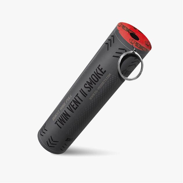 Black Twin Vent II Dual Vent Smoke Grenade - Colored Smoke Bomb