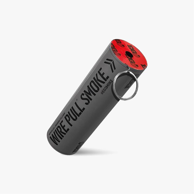 Black WP40 Wire Pull Smoke Grenade - 90 Second Colored Smoke Bomb