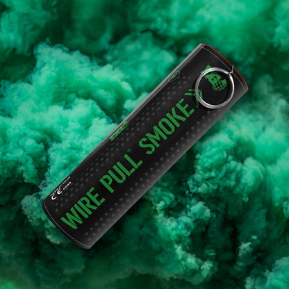 Green WP40 Wire Pull Smoke Grenade - 90 Second Colored Smoke Bomb