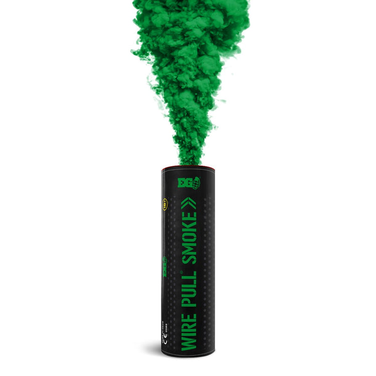 Green WP40 Wire Pull Smoke Grenade - 90 Second Colored Smoke Bomb