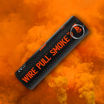 Orange WP40 Wire Pull Smoke Grenade - 90 Second Colored Smoke Bomb