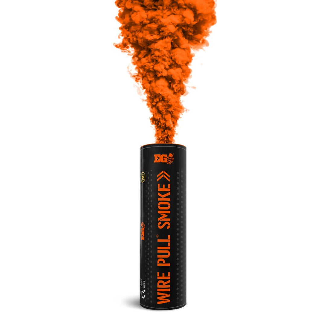 Orange WP40 Wire Pull Smoke Grenade - 90 Second Colored Smoke Bomb