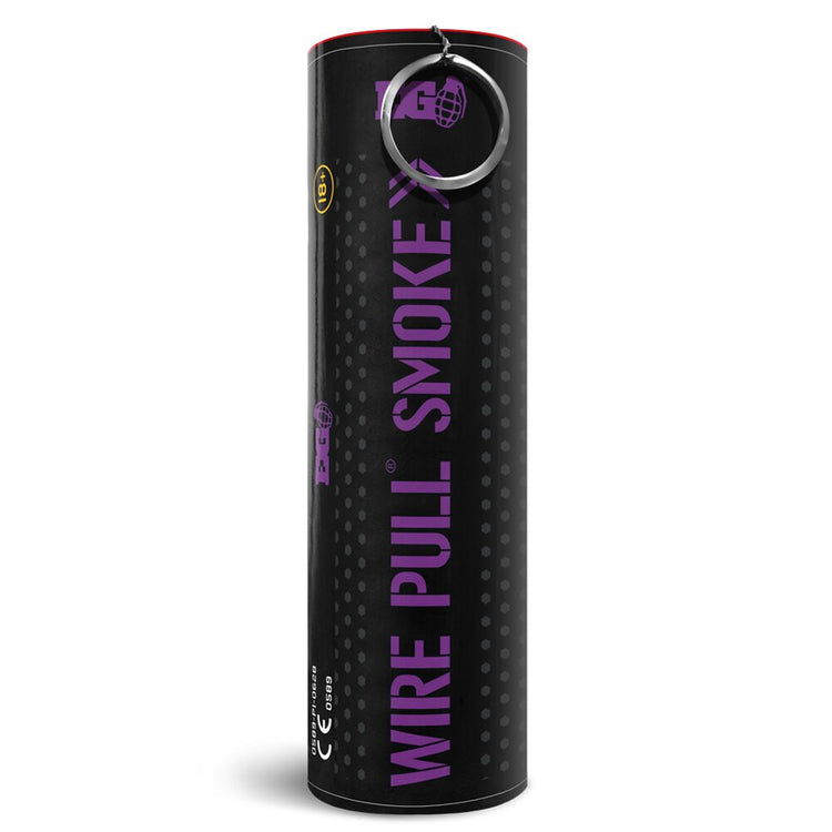 Purple WP40 Wire Pull Smoke Grenade - 90 Second Colored Smoke Bomb