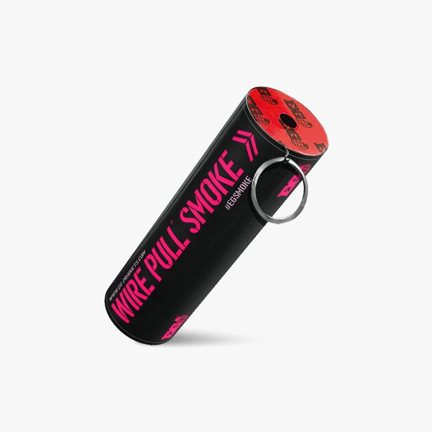 Pink WP40 Wire Pull Smoke Grenade - 90 Second Colored Smoke Bomb