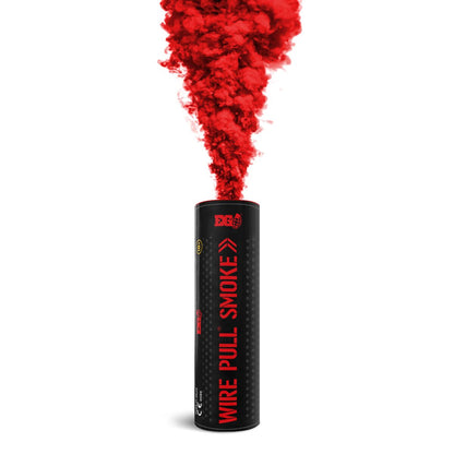 Red WP40 Wire Pull Smoke Grenade - 90 Second Colored Smoke Bomb