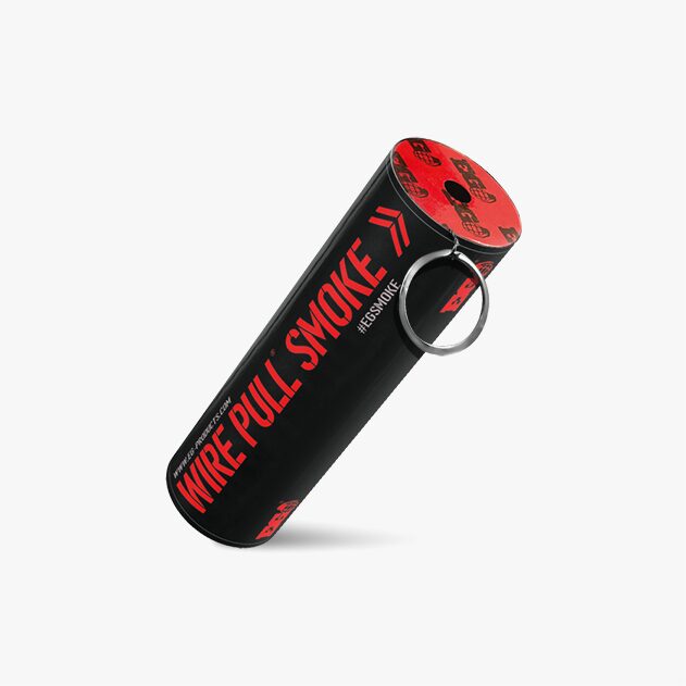 Red WP40 Wire Pull Smoke Grenade - 90 Second Colored Smoke Bomb