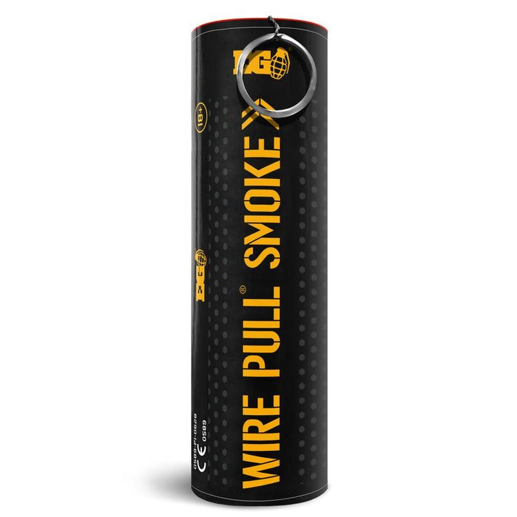 Yellow WP40 Wire Pull Smoke Grenade - 90 Second Colored Smoke Bomb