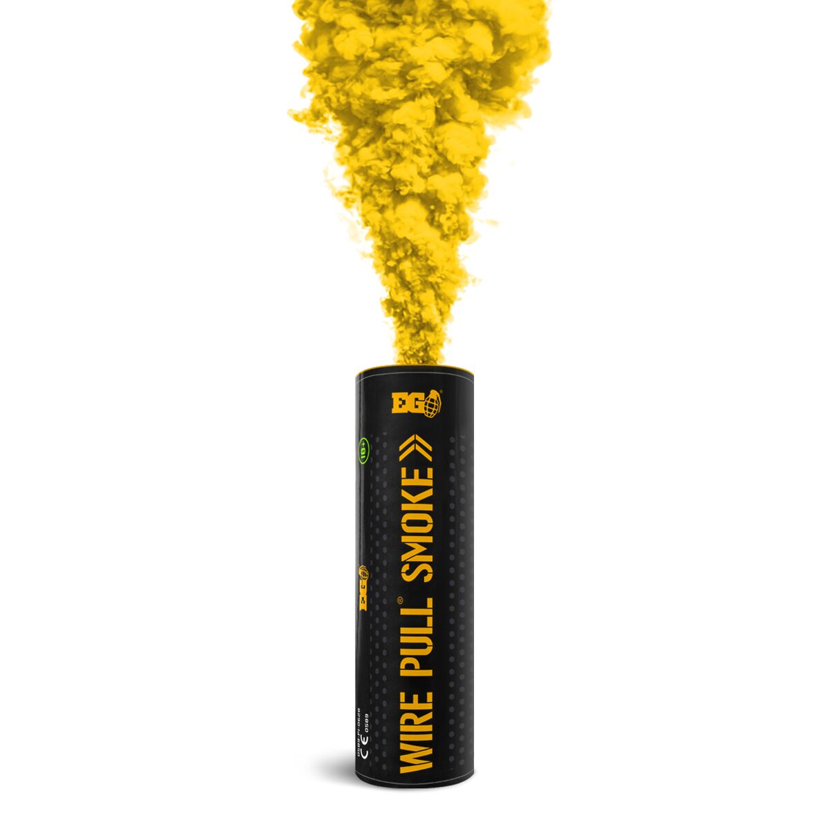 Yellow WP40 Wire Pull Smoke Grenade - 90 Second Colored Smoke Bomb
