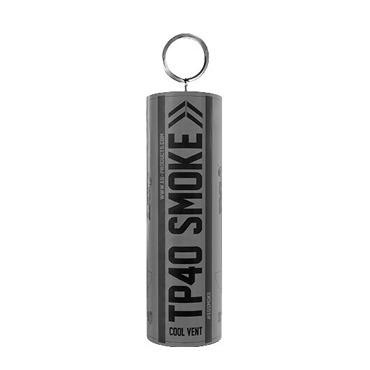 Black TP40 Top Pull Smoke Grenade - 60 Second Colored Smoke Bomb