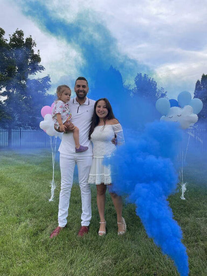 Blue Gender Reveal Smoke Bomb – It's a Boy WP40 90-Second Color Smoke
