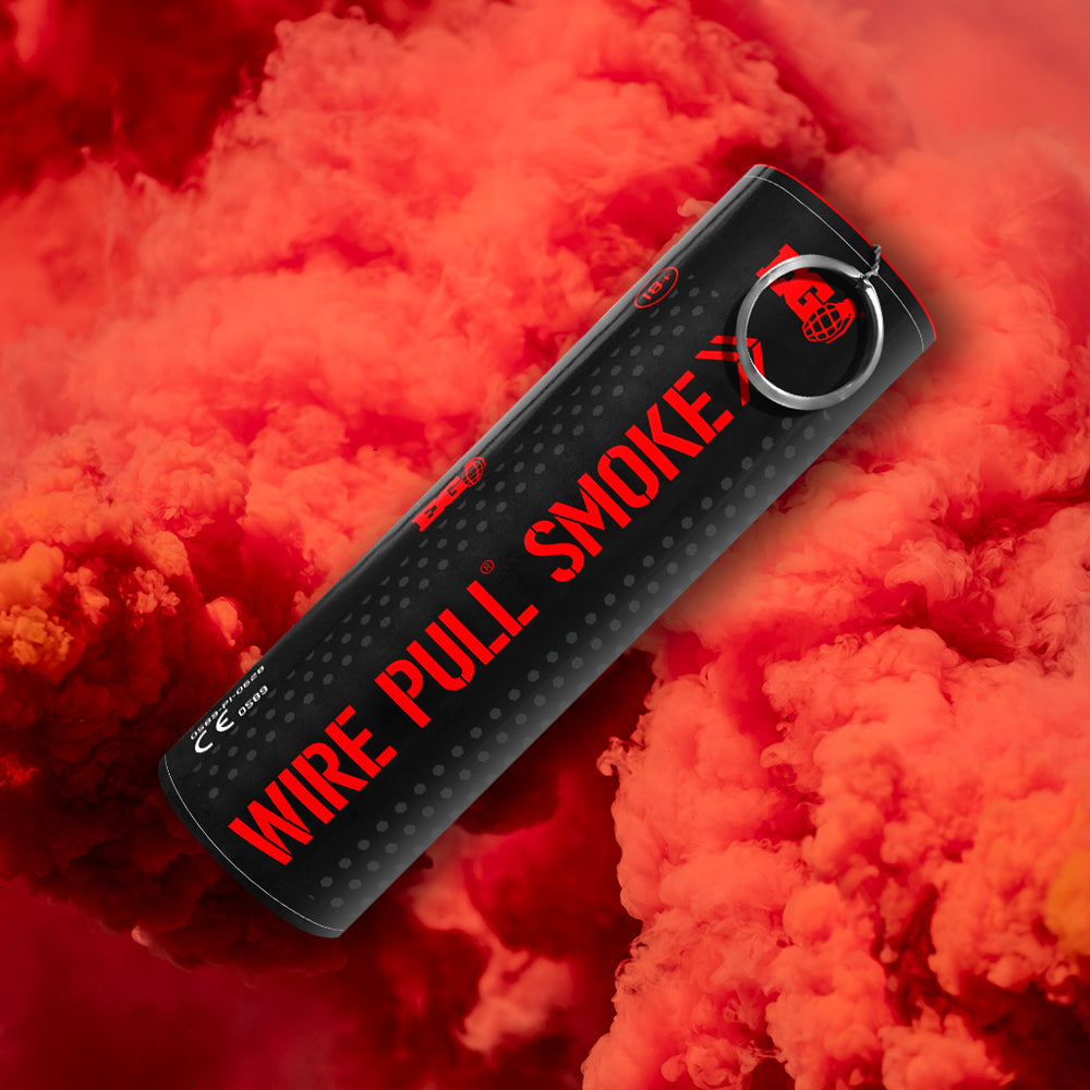 WP40D Smoke Grenade - Red in action