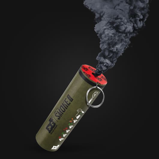 Black WP40-D Wire Pull Smoke Grenade - 60 Second Colored Smoke Bomb